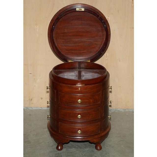 Antique Anglo-Indian Hardwood and Brass Sewing Table with Locking System For Sale - Image 12 of 18