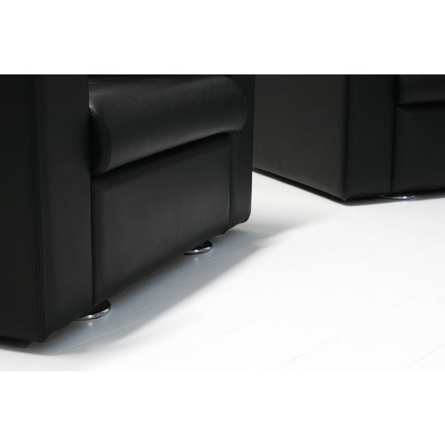 Black 110 Series Model 111 Armchairs by Kho Liang Ie for Artifort, Set of 2 For Sale - Image 8 of 12