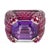 Contemporary Vintage 10.00 Carat Amethyst Ruby 18k Gold Cocktail Ring, Size 6.5 For Sale - Image 3 of 6