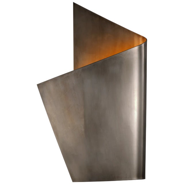 Piel Left Wrapped Sconce in Pewter Designer: Kelly Wearstler Height: 19" Extension: 4" Backplate: 4.5" x 9" Rectangle...