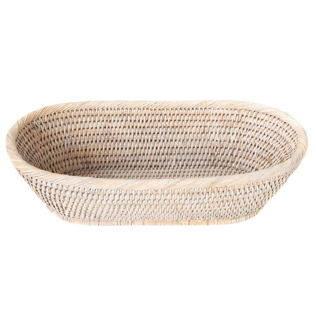 Artifacts Rattan Oval Basket For Sale