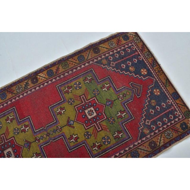 Textile Oushak Vintage Handknotted Rug For Sale - Image 7 of 10