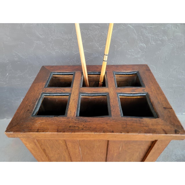 1900 - 1909 Billiards Cue Stick Keeper Mission Oak Era Early 1900's For Sale - Image 5 of 16