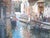 Federico Del Campo Ornate Gilt Frame Venice Canal Antique Oil Painting For Sale In Portland, OR - Image 6 of 10