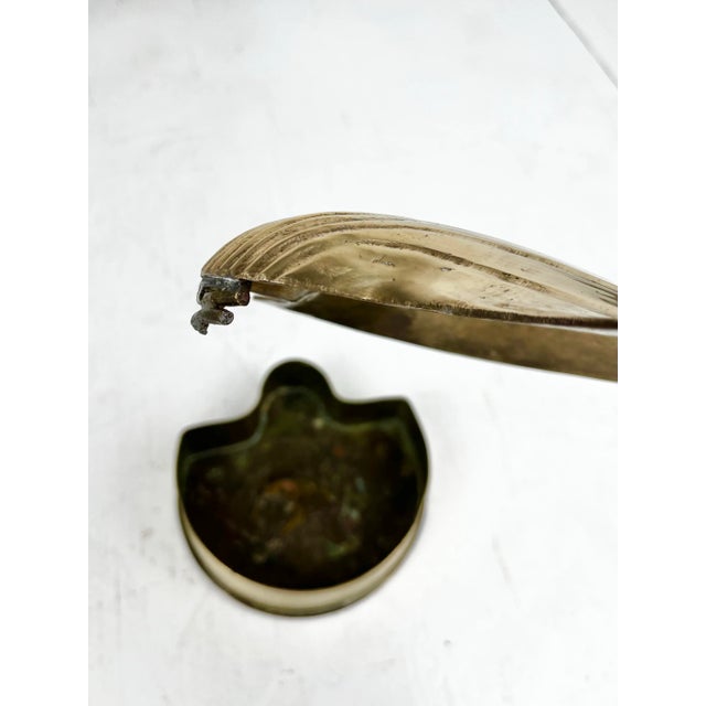 Vintage Brass Shell Box For Sale - Image 11 of 11
