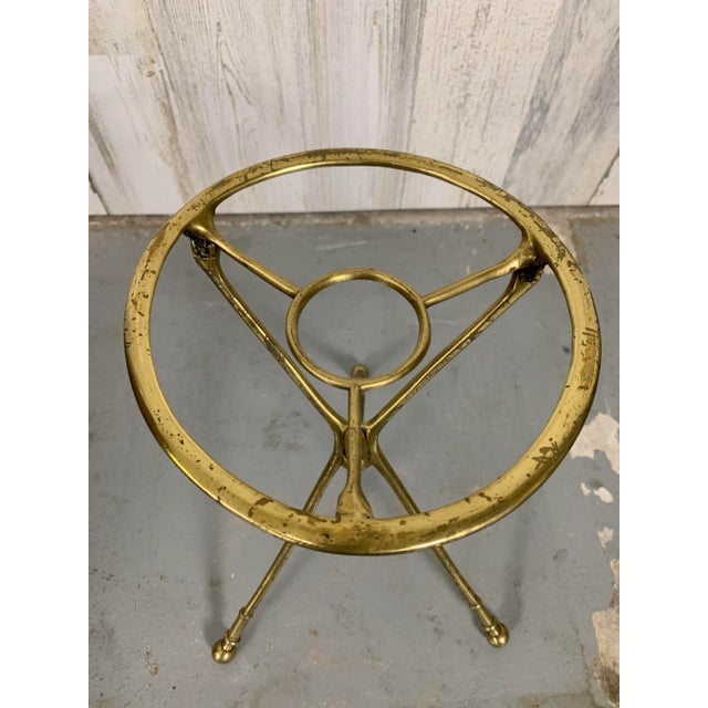 Antique Dutch Brass Coffee Pot and Trivet For Sale - Image 11 of 13