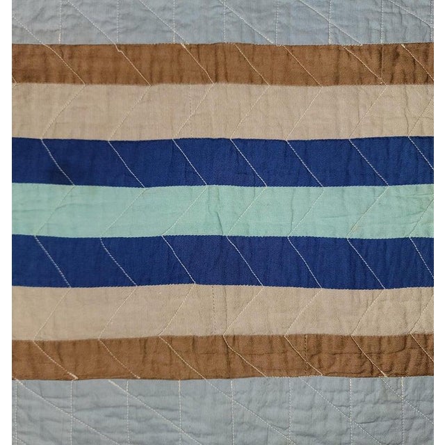 Folk Art Rare Amish Bars Doll Quilt For Sale - Image 3 of 6