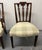 This beautiful set of six (6) antique George III Hepplewhite upholstered dining chairs (two armchairs and four side...