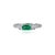 VR Jewels 14k Gold East-West Zambian Octagon Emerald & Baguette Diamond Ring Size 6 For Sale - Image 4 of 18