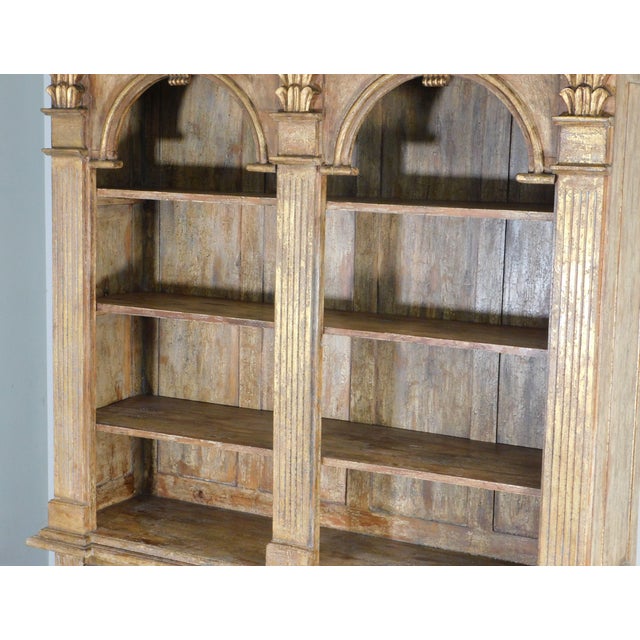 Continental Style Double Arch Painted Architectural Bookcase Chairish