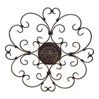 Vintage Rustic Celtic Sun Wall or Garden Art Sculpture Spanish For Sale