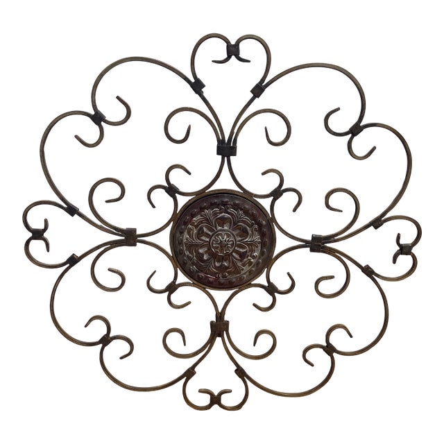 Vintage Rustic Celtic Sun Wall or Garden Art Sculpture Spanish For Sale