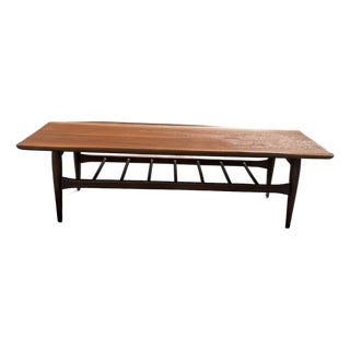Refinished Mid Century Bassett Artisan Coffee Table For Sale
