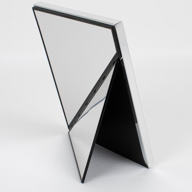 Silver Umberto Mascagni Silvered Aluminum Picture Frame, Italy 1970s For Sale - Image 8 of 9