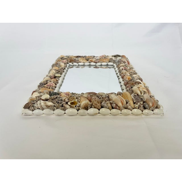 Vintage Handcrafted Seashell Mirror – Palm Beach Style Charm For Sale - Image 4 of 10