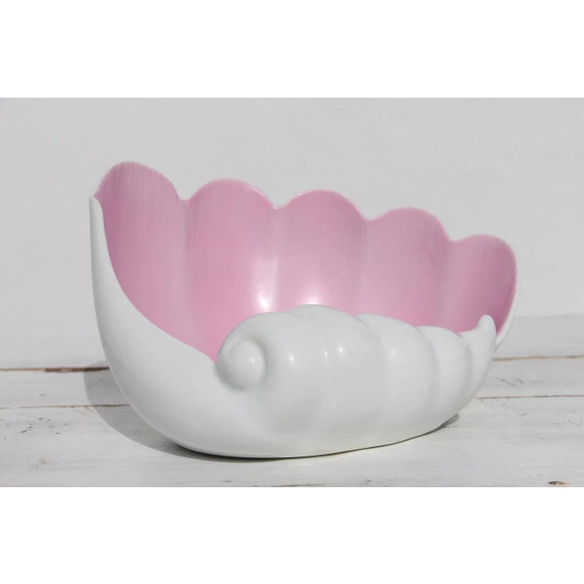 1950s Mid-Century Large Shell Porcelain Soap Dish, Portuguese, Vista Alegre For Sale - Image 5 of 13