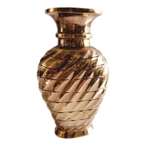 Vintage Brass Vase | Mid Century Modern Vase | Brass Decor