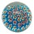 1980s Italian Milleflora Round Glass Paperweight For Sale