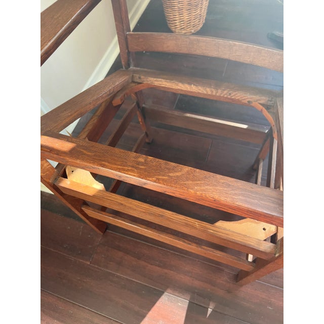 American Early Stickley Bros Arts and Crafts Mission Prototype Chair For Sale - Image 3 of 12