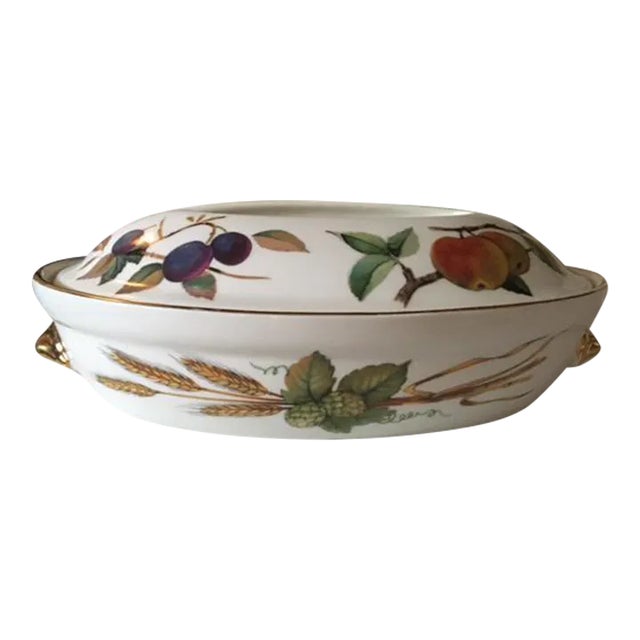 Royal Worcester Evesham Oval Casserole Covered Dish For Sale