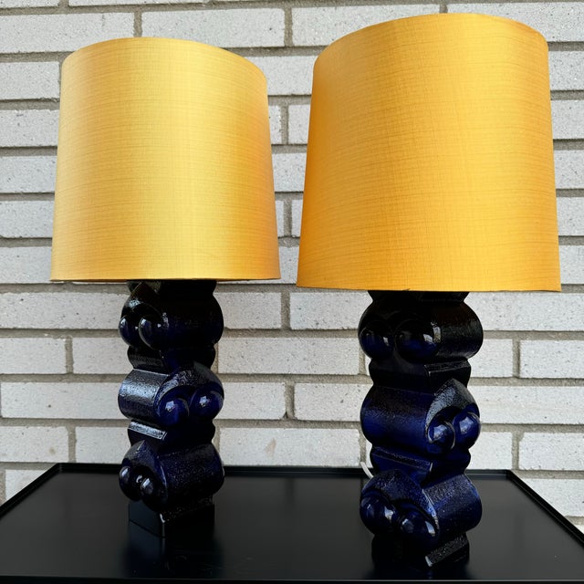 Mid-Century Modern Table Lamps in Glass by Bengt Edenfalk, Sweden, 1970, Set of 2 For Sale - Image 3 of 11