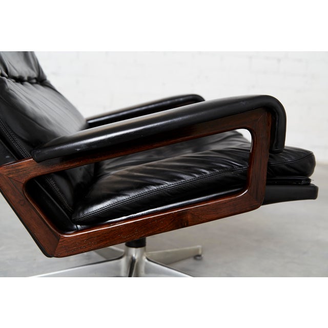 Set of Vintage Lounge Chair and Ottoman by André Vandenbeuck for Strässle For Sale - Image 17 of 18