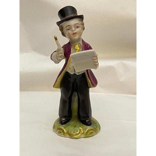 Ceramic Porcelain Composer Figurine from Meissen, 20th Century For Sale - Image 7 of 7