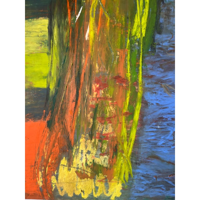 2020s "Grass Three" Contemporary Original Abstract Expressionist Oil Painting by Lisa Lightman For Sale - Image 5 of 5