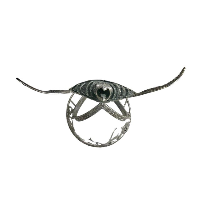 Early 21st Century Modern Industrial Metal Sea Turtle Sculpture on Display Base, Coastal, 29"w For Sale - Image 9 of 12