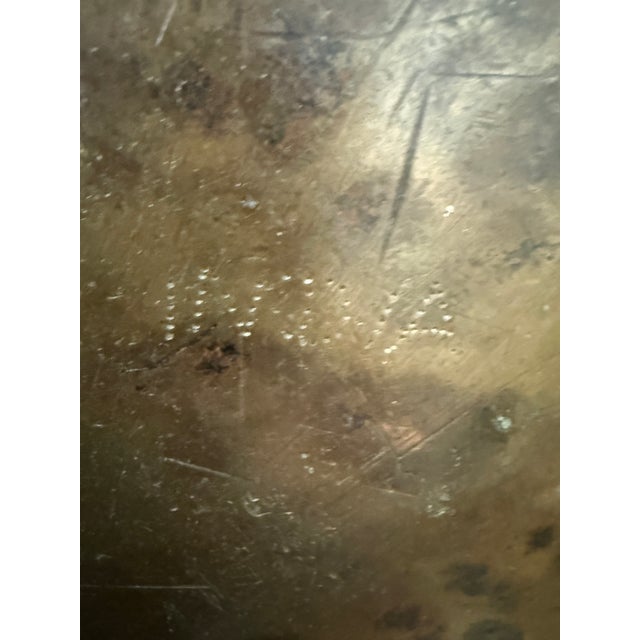 Traditional Large Hammered Metal Water Vessel + Rope Handles For Sale - Image 3 of 12