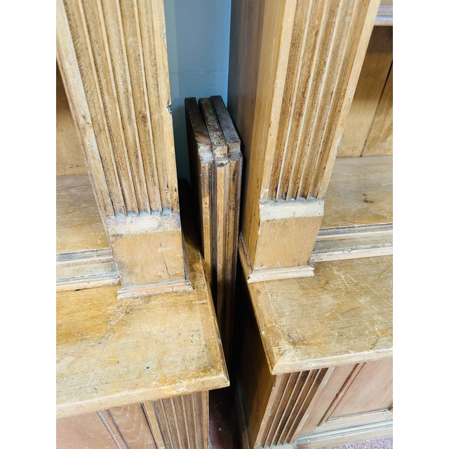 Pair of Antique Pine French Bookshelves For Sale - Image 10 of 11