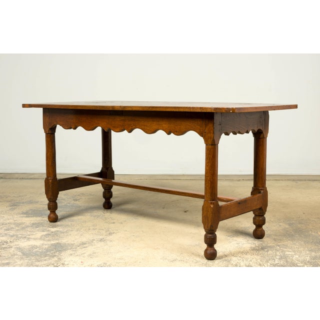 Late 19th Century French Provincial Oak Farmhouse Table For Sale In New York - Image 6 of 18