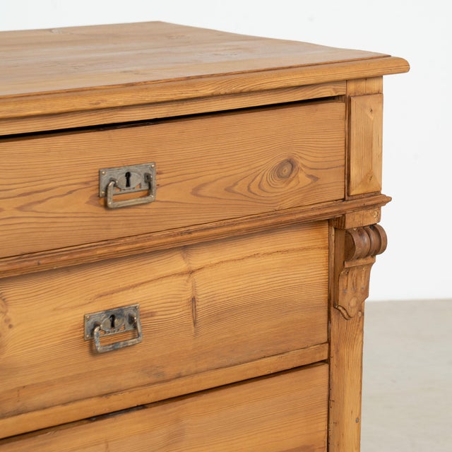 18th Century Danish Pine Chest of Four Drawers For Sale - Image 6 of 15