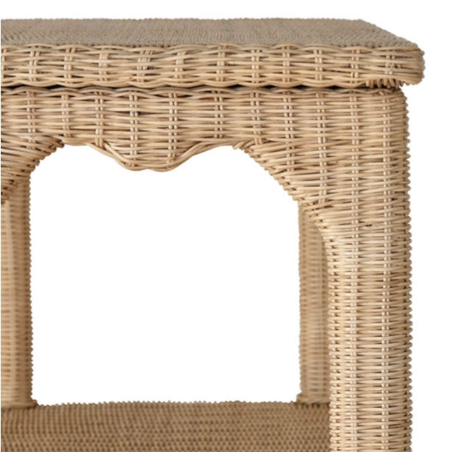 2020s Matthew Izzo Home Cavalier Ming Style Five Shelf Etagere in Woven Rattan For Sale - Image 5 of 9