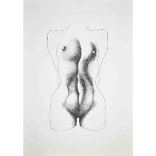 Giacomo Porzano, Nude, Etching, 1972 For Sale