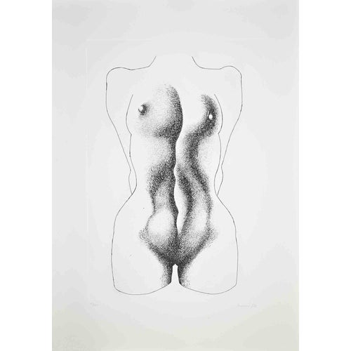 Giacomo Porzano, Nude, Etching, 1972 For Sale