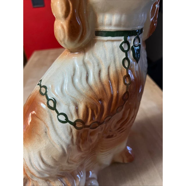 Antique Decorated Staffordshire Spaniel Dog, Circa 1860's For Sale - Image 12 of 16