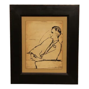 Custom Soicher Marin Sketch, 'Man Seated'