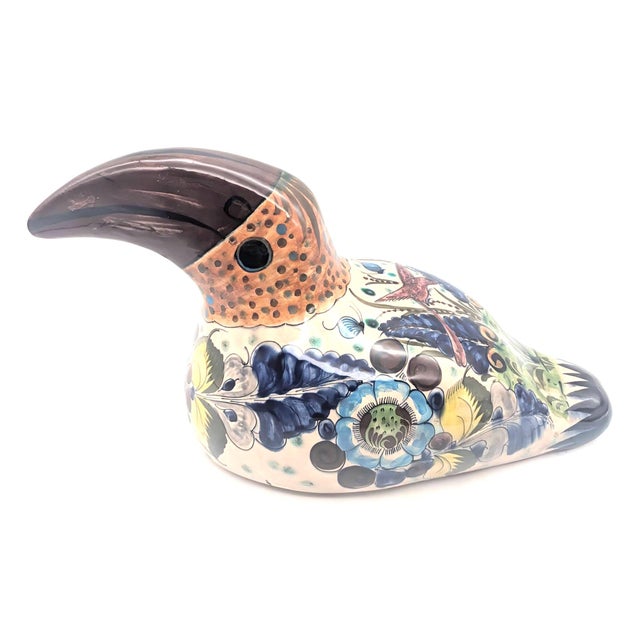 Bitossi 1970s Tonalá Mexico Ceramic Toucan Bird Figurine For Sale - Image 4 of 12