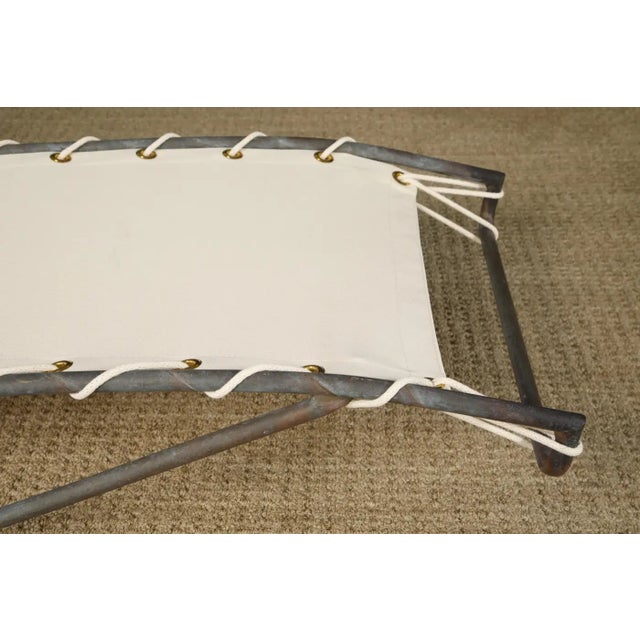 Walter Lamb for Brown Jordan Bronze 'Waikiki' Rocking Chaise, 1960s, New Canvas For Sale - Image 13 of 18