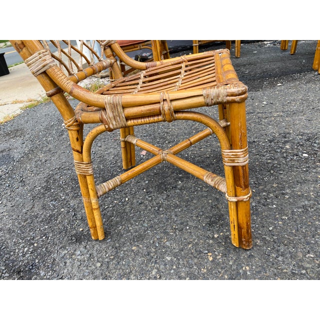 Mid Century Bamboo Dining Set 5 Pieces Chairish