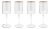 Ottica White Wine Glasses with Gold Rim, Set of 4 For Sale