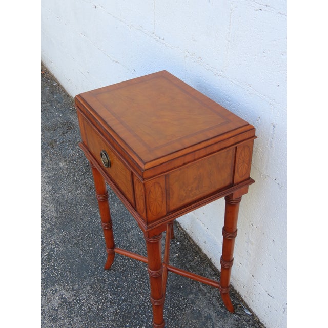 Ethan Allen Hollywood Regency Nightstand Bedside Side End Table 6376 For Sale - Image 11 of 12