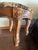 Vintage Carved Wood Footstool With Floral Tapestry Upholstery For Sale - Image 10 of 12