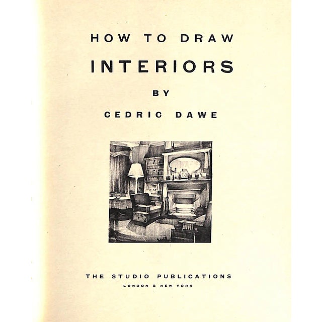 Traditional "How to Draw Interiors" 1955 Dawe, Cedric For Sale - Image 3 of 7