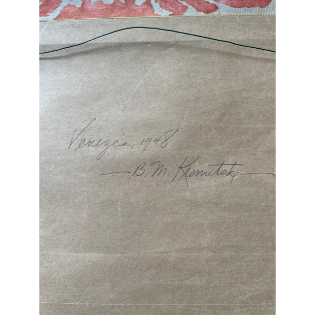 1940s Venetian Landscape Watercolor Painting, Framed For Sale In New York - Image 6 of 7