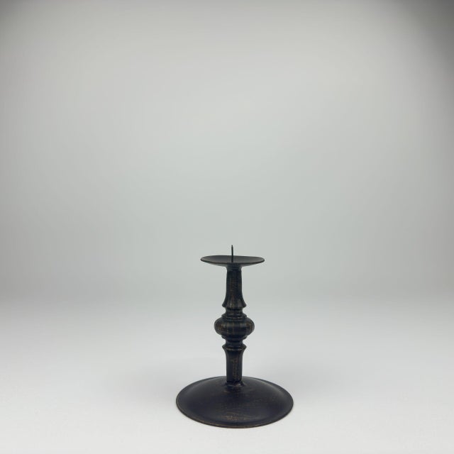 Contemporary Zen Candlestick | Handcrafted Minimalist Metal Candle Holder for Serene Decor For Sale - Image 3 of 4