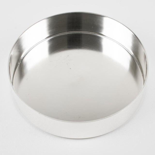 Christian Dior Paris Silver Plate Box with Quartz Stone, circa 1970 For Sale - Image 10 of 13