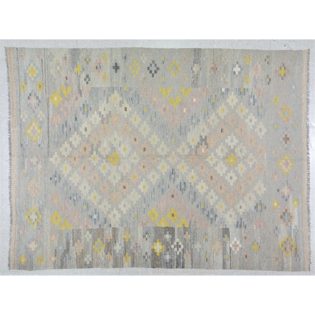 2000 - 2009 Afghan Tribal Natural Color Hand Made Organic Wool Maimana Kilim,5'9"x8'6" For Sale - Image 5 of 5