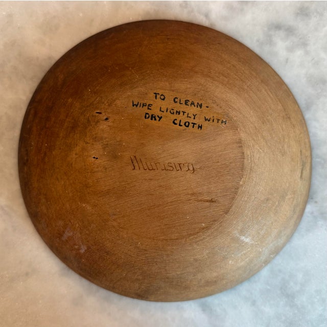 Wood Vintage Hand Painted Decorative Munising Wood Bowl For Sale - Image 7 of 8